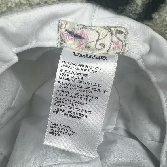 Free People Shaggy Sherpa Stripe Bucket Hat Ivory & Black One Size
